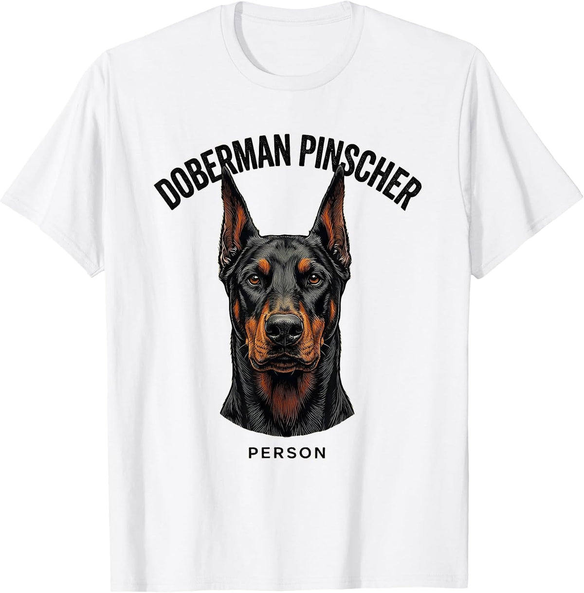 Men's Doberman Pinscher Person Vintage Dog Lover Heritage T-Shirt - White