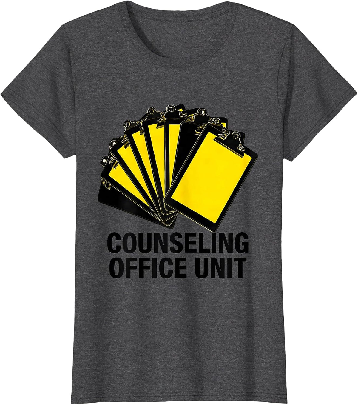 Women's Counseling Office Unit Retro Groovy School Counselor Humor T-Shirt - Dark Heather Grey