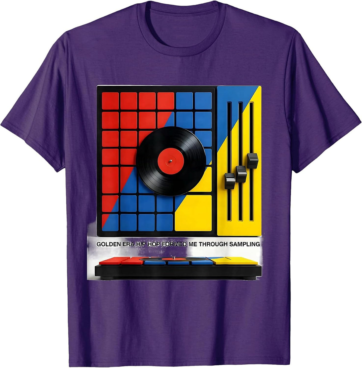 Golden Era Hip Hop Formed Me Through Sampling Retro T-Shirt - Purple