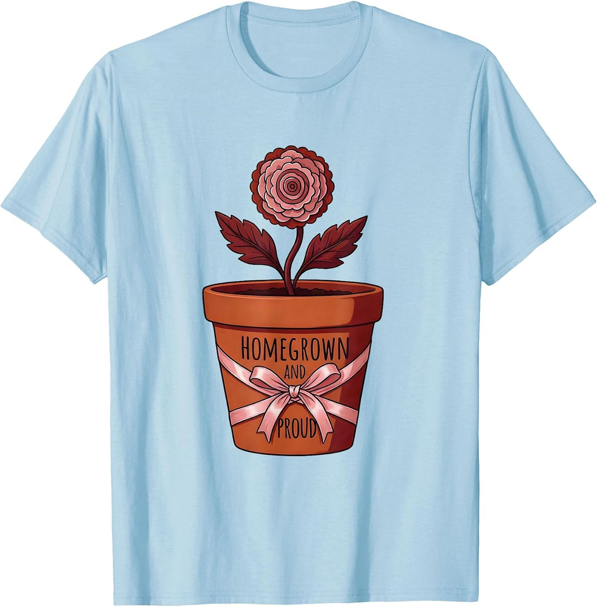 Men's Homegrown and Proud Garden Design T-Shirt - Baby Blue