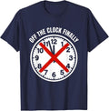 Off the Clock Finally Labor Day Design T-Shirt - Navy Blue