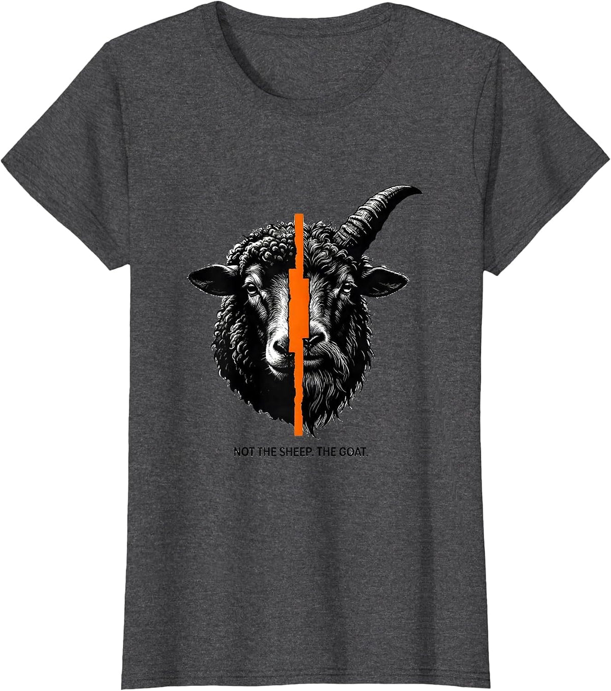 Women's Not The Sheep The Goat Funny Farm Animal Goat Lover Gift T-Shirt - Dark Heather Grey