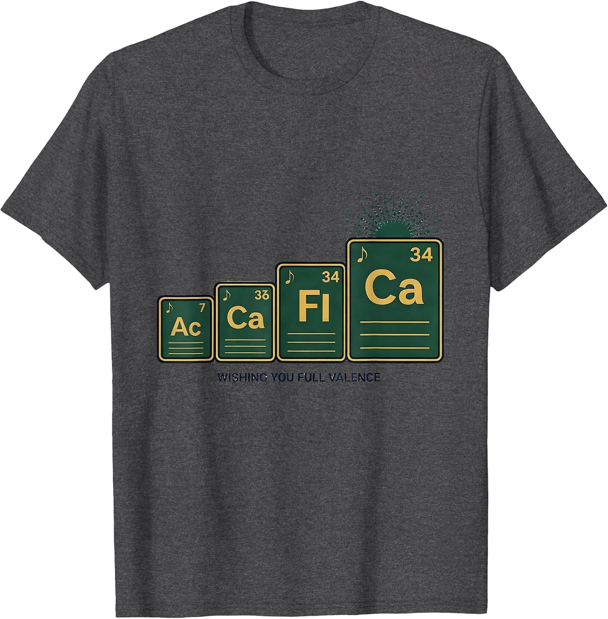 Men's Wishing You Full Valence Funny Science Chemistry Nerd Humor T-Shirt - Dark Heather Grey