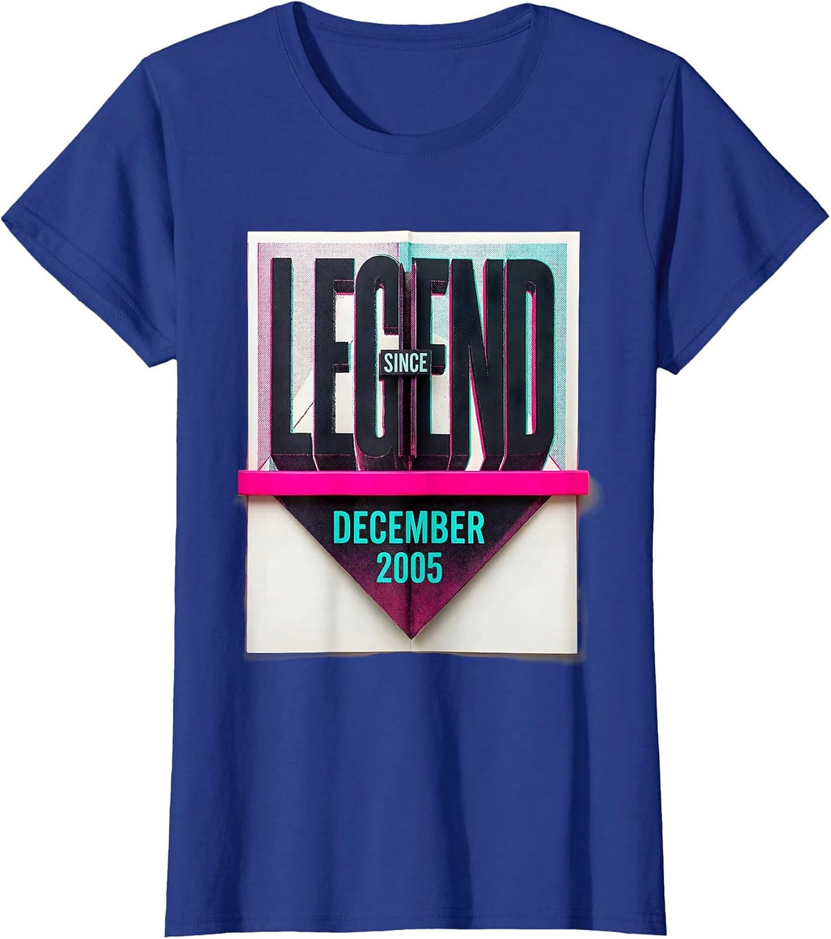 Women's Legend Since December 2005 Vintage Birthday Gift Keepsake T-Shirt - Royal Blue