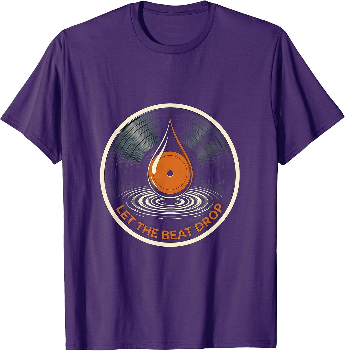 Let the Beat Drop Hip Hop Music Design T-Shirt - Purple