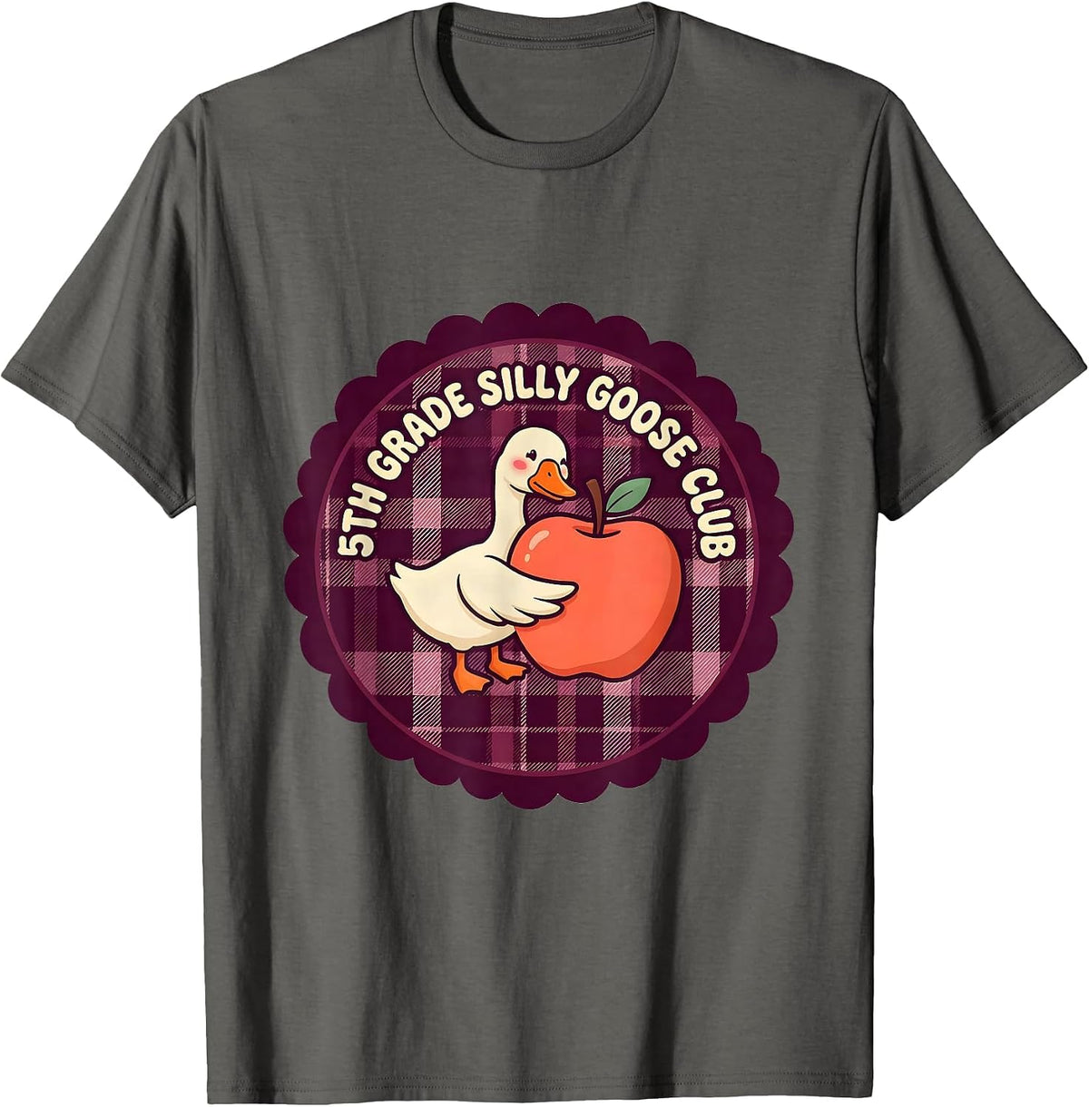 Men's 5th Grade Silly Goose Club Cute Teacher Back To School T-Shirt - Asphalt Grey