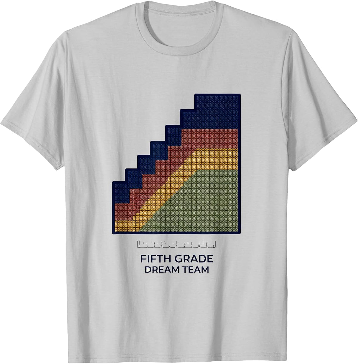 Men's Fifth Grade Dream Team Back to School Teacher Student Kids T-Shirt - Silver Grey