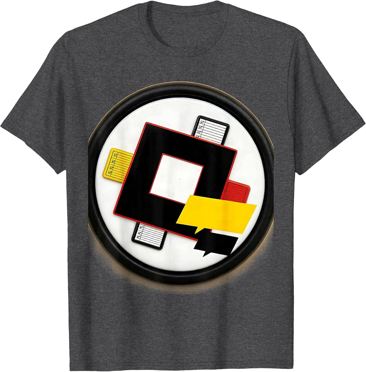 Men's Sealed Circular Chemistry Humor Science Enthusiast T-Shirt - Dark Heather Grey