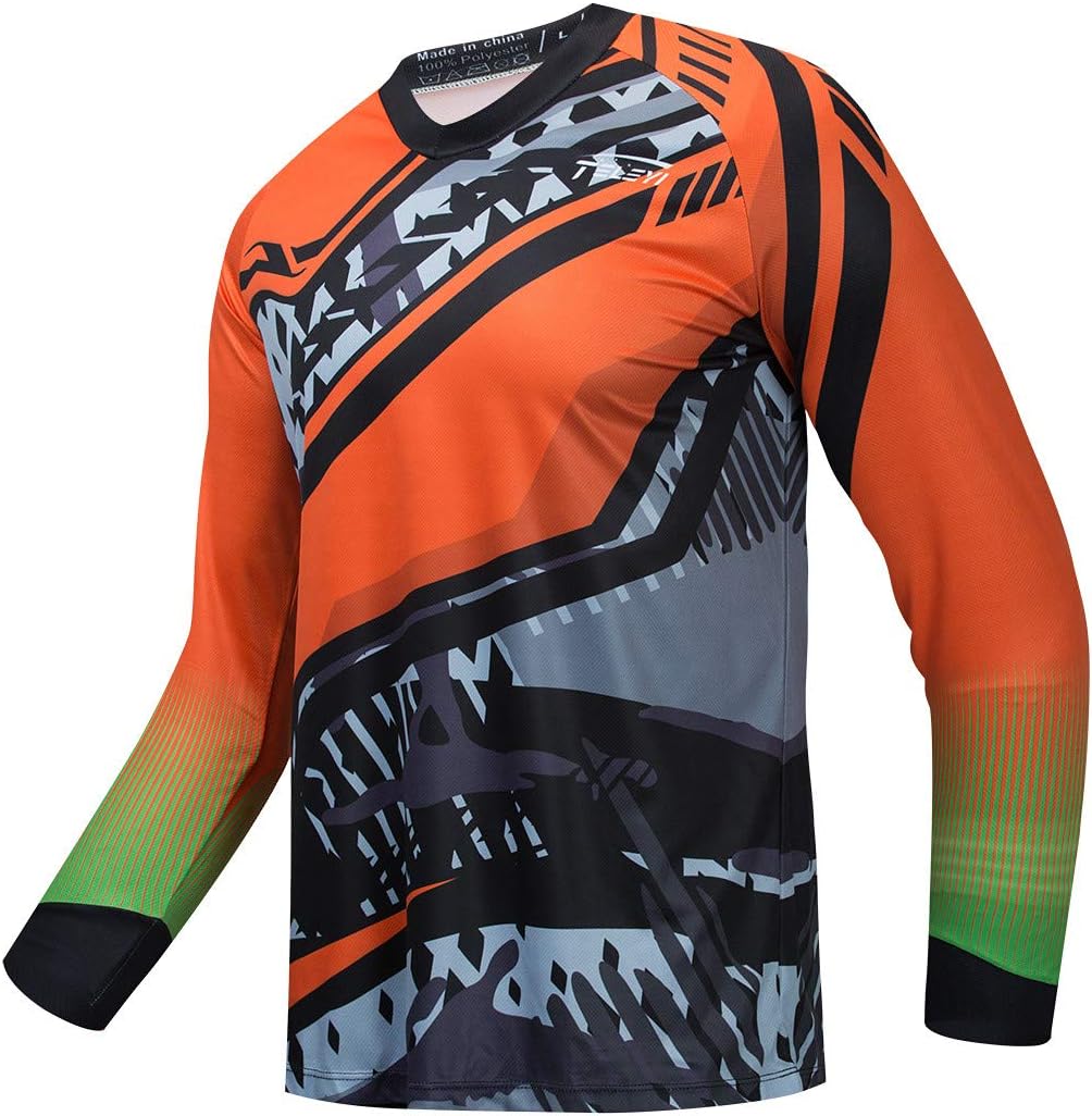Men's Motocross Jersey Long Sleeve Motocross Shirt Men Mountain Dirt Bike Jersey Downhill Riding Racing Clothing Tops -
