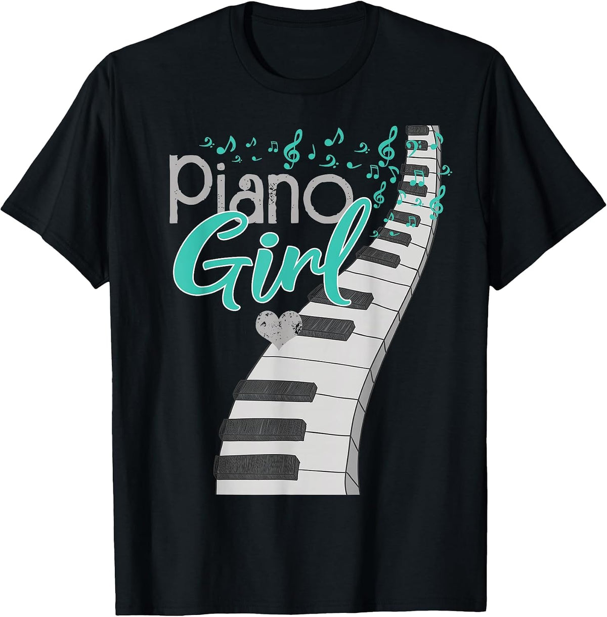 Music Lovers Children Pianist Pianist Musician Piano T-Shirt - Black