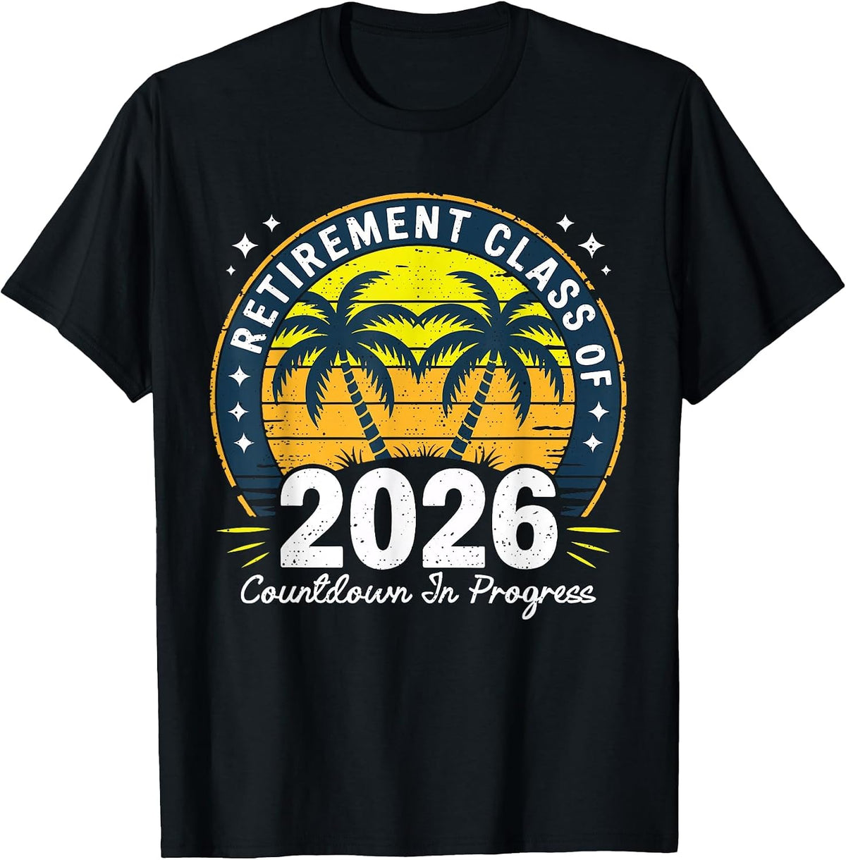 Retirement Class of 2026 Countdown in Progress Funny Teacher T-Shirt - Black