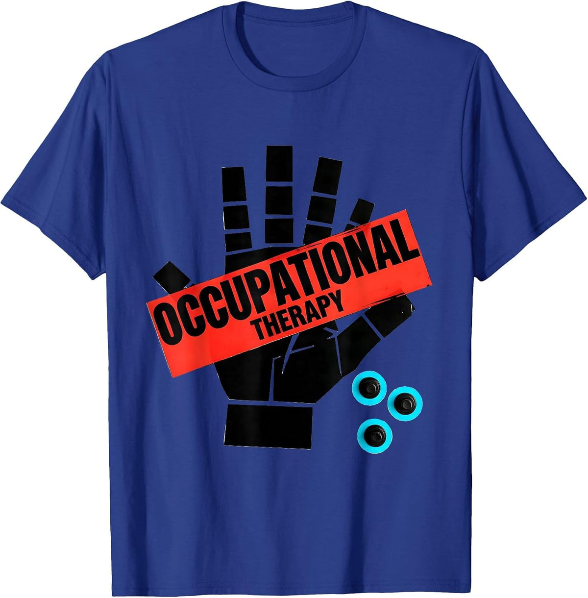 Men's Occupational Therapy New Wave Retro OT Therapist Gift T-Shirt - Royal Blue