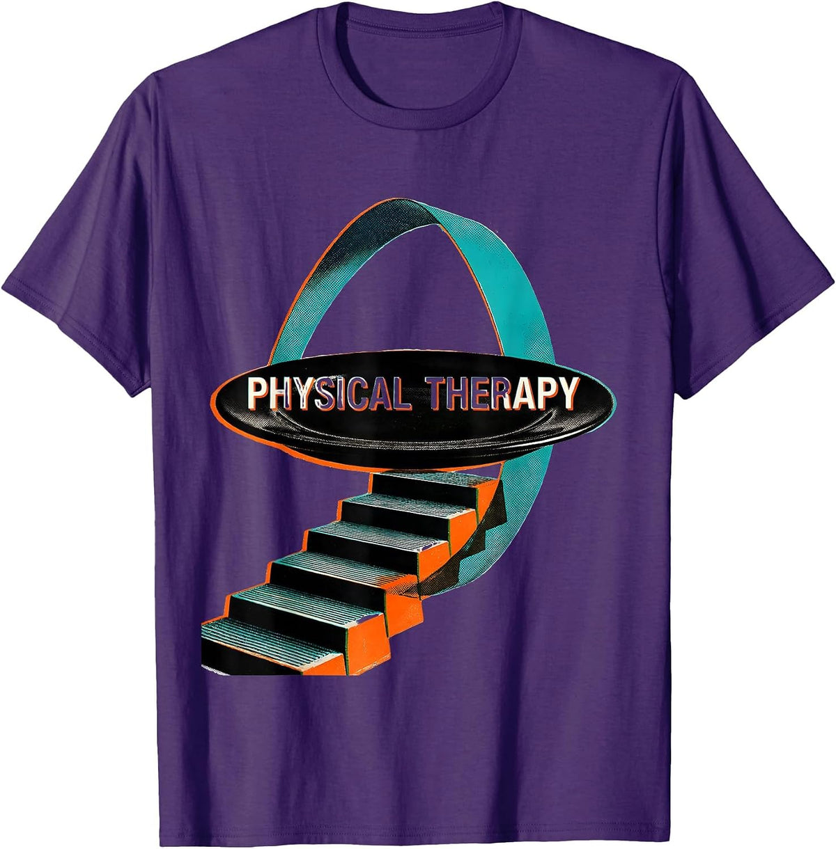 Men's Physical Therapy Risograph Occupational Therapist PT Student T-Shirt - Purple