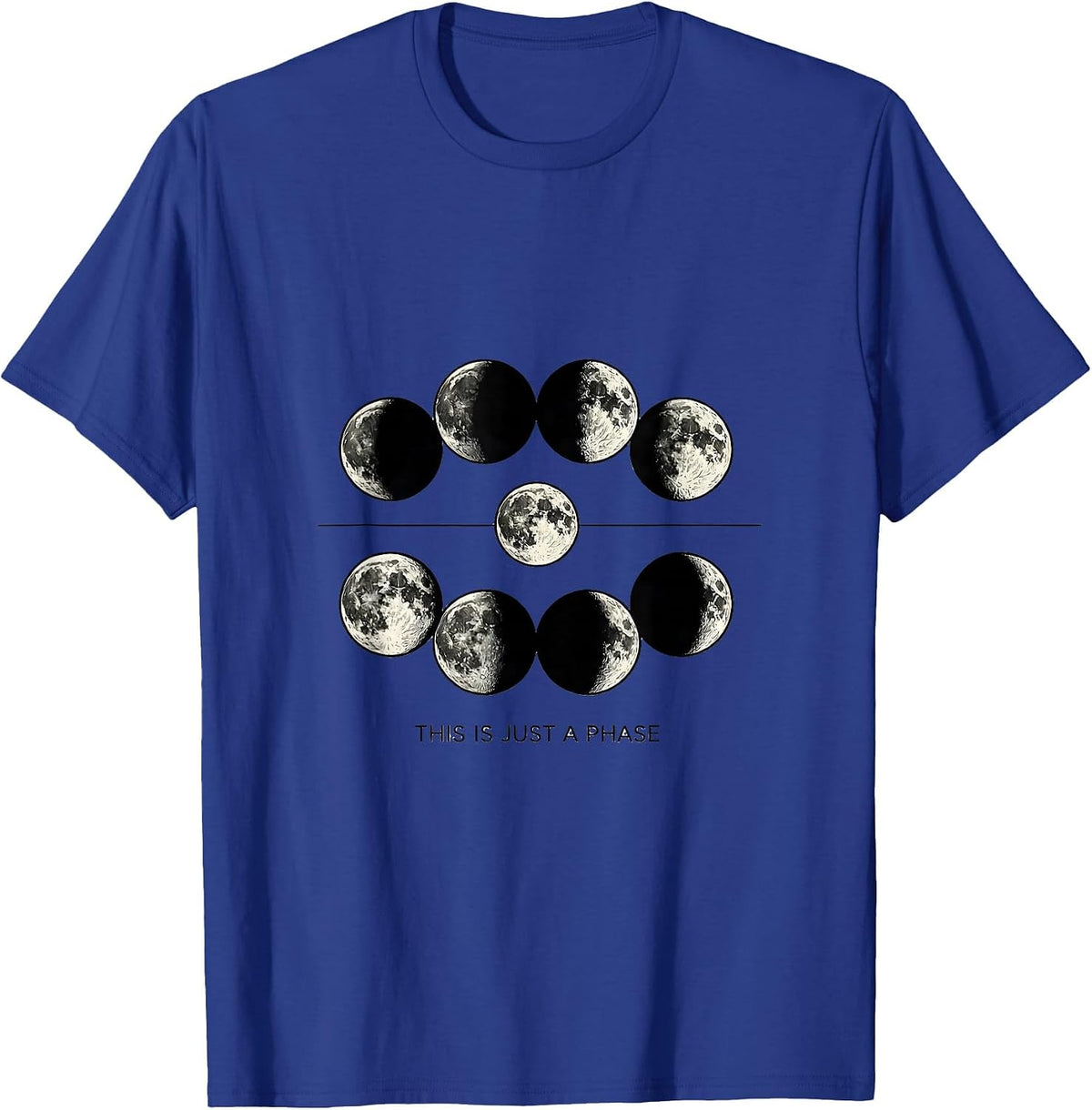 Men's This Is Just A Phase Celestial Moon Phase Astronomy Gift T-Shirt - Royal Blue