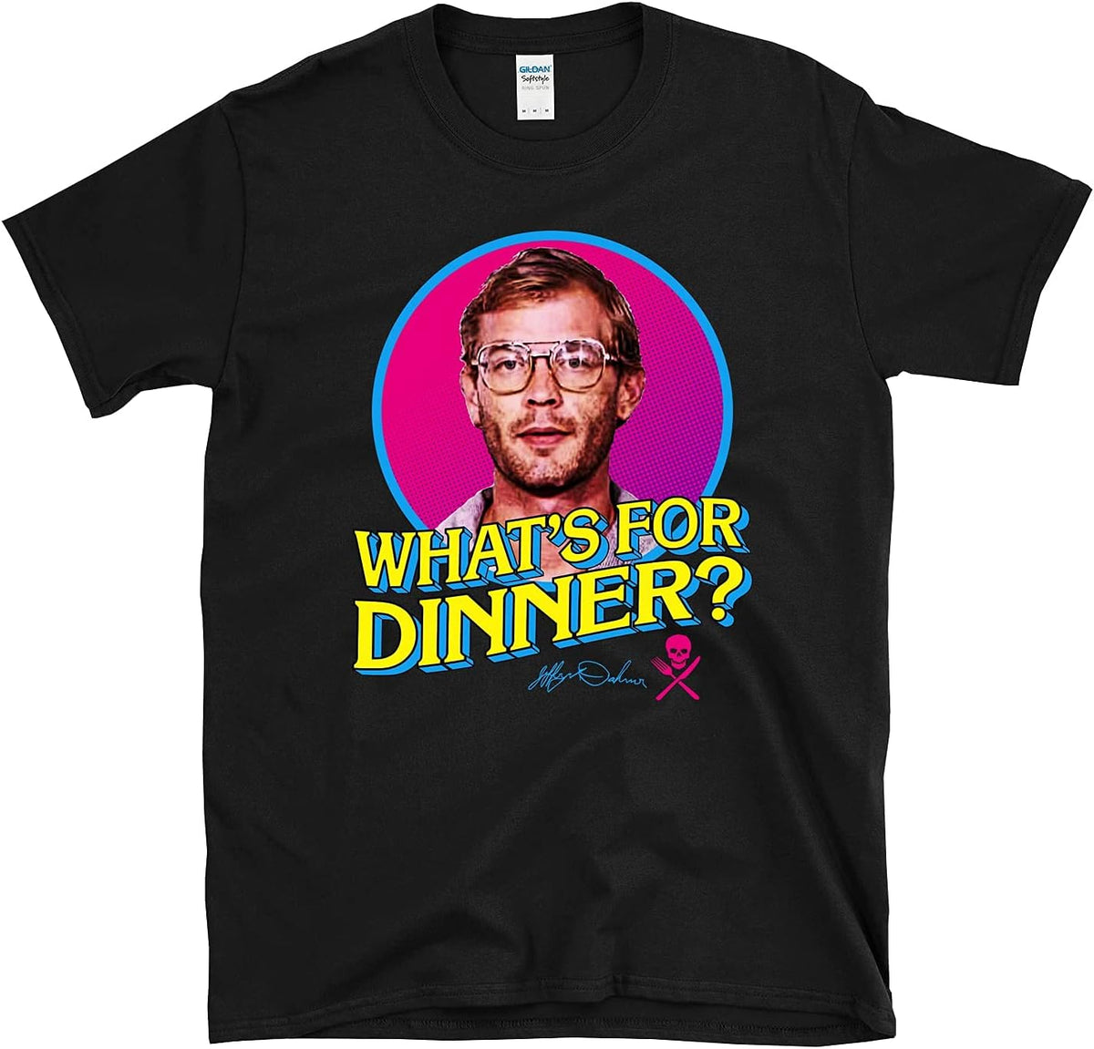 Jeffrey Dahmer What's for Dinner Serial Killer Mugshot True Crime - T-Shirt - Black