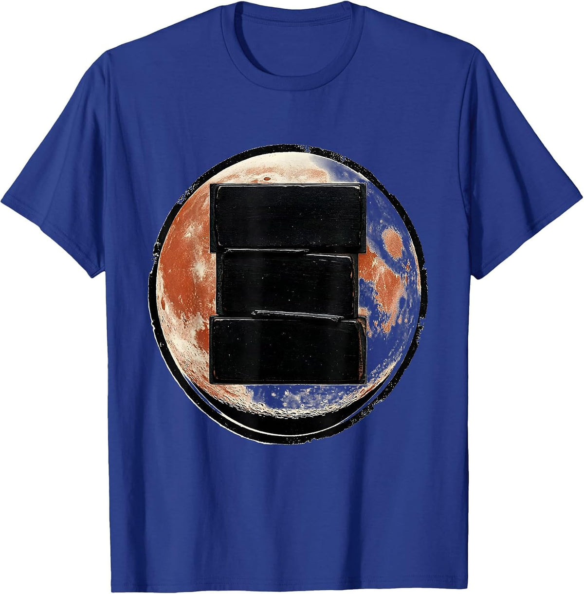 Lunar Horizon Astronomy Enthusiast Boho Chic T-Shirt - Royal Blue