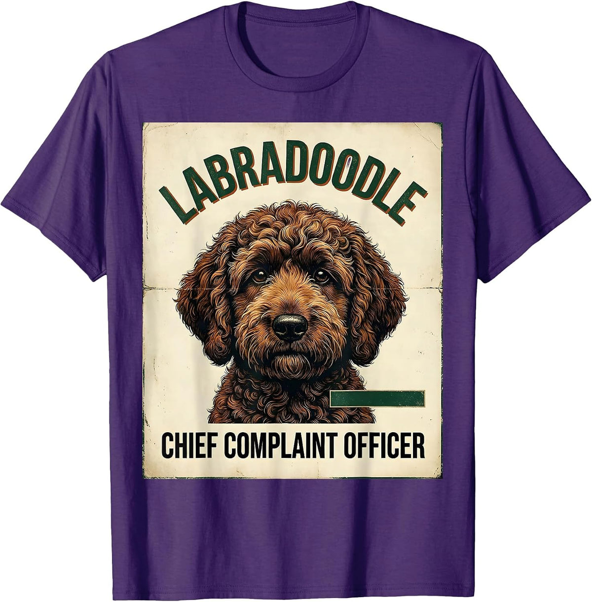 Labradoodle Chief Complaint Officer Funny Doodle Dog Owner T-Shirt - Purple