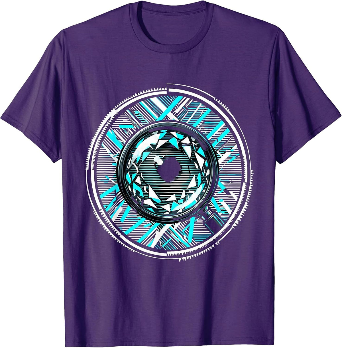 Men's Dyslexia Awareness Magnifying Glass Graphic T-Shirt - Purple