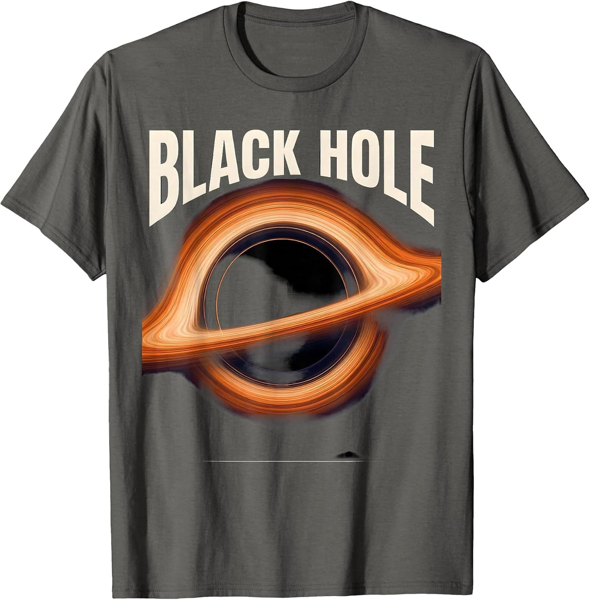 Black Hole Gradient Science Illustration Astrophysics Gift T-Shirt - Asphalt Grey
