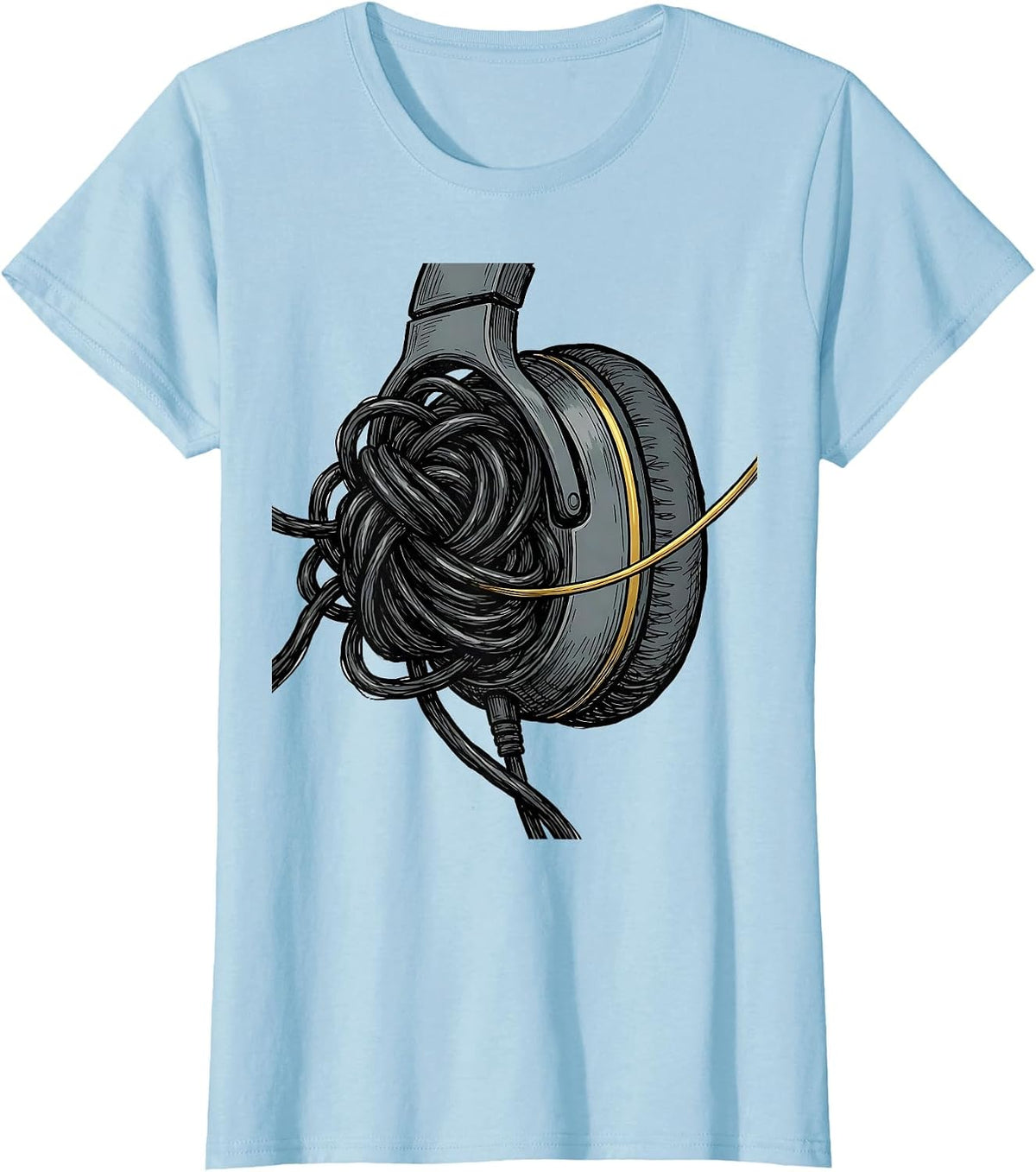 Dispatcher Cord Tribute Thin Line Emergency Services T-Shirt - Baby Blue