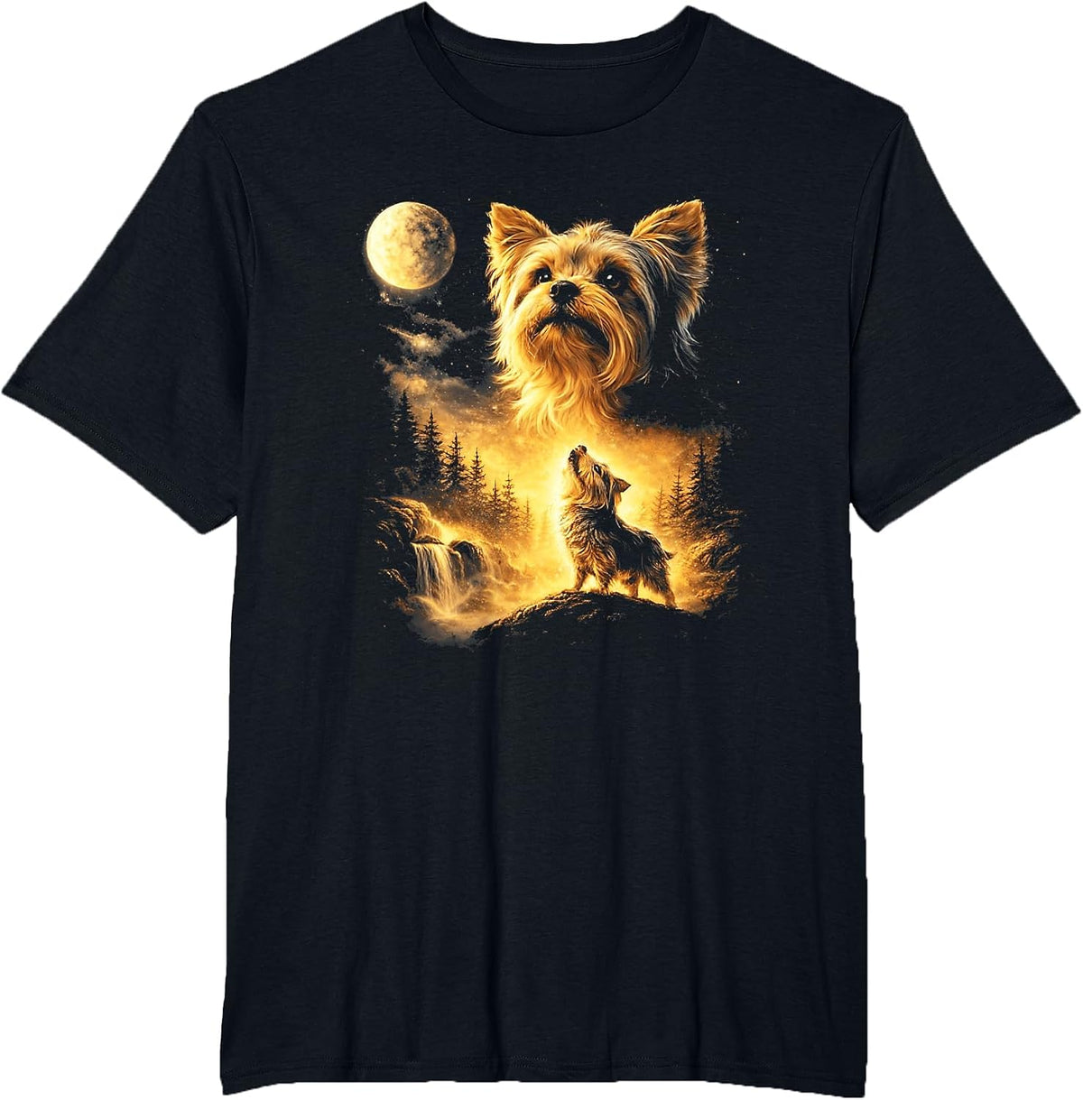 Fantasy Nature Graphic T-Shirt - Black