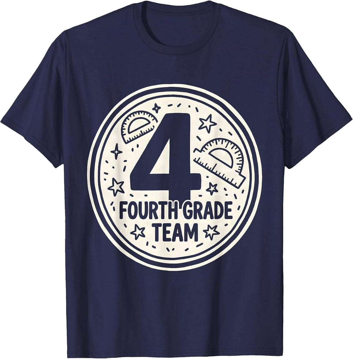 Fourth Grade Team Teacher Humor School Pride T-Shirt - Navy Blue
