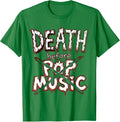 Men's Death Before Pop Music Metal Band Graphic T-Shirt - Kelly Green