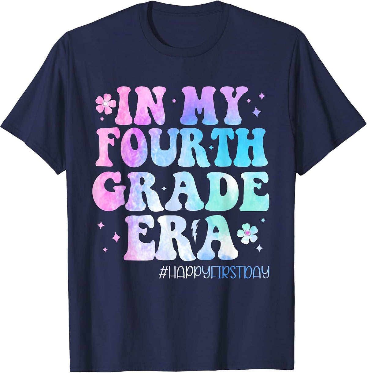 in My Fourth Grade Era Back to School 4th Grade Teacher Kids T-Shirt - Navy Blue