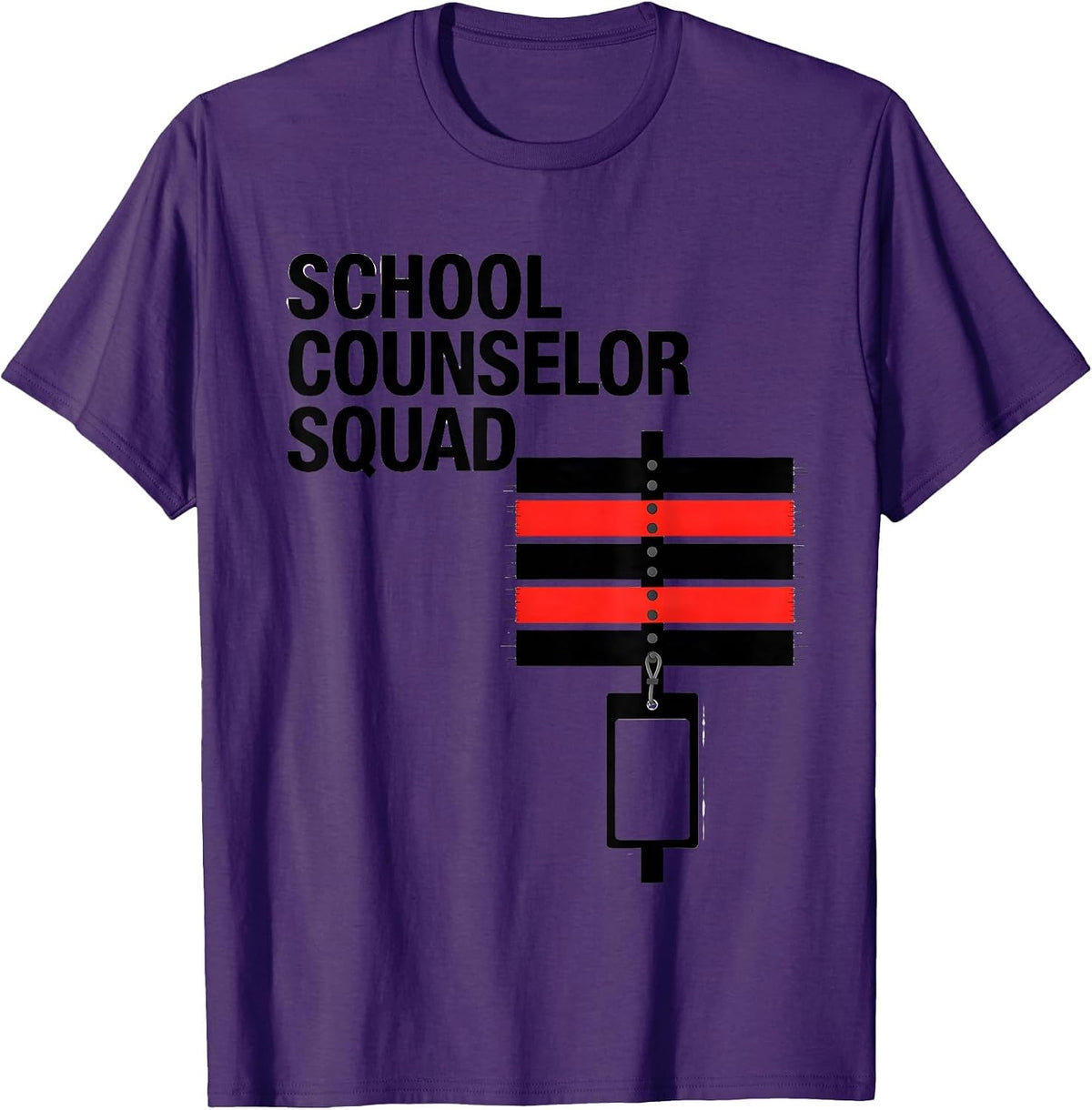 Men's School Counselor Squad Retro PTA Crew Parent Volunteer T-Shirt - Purple