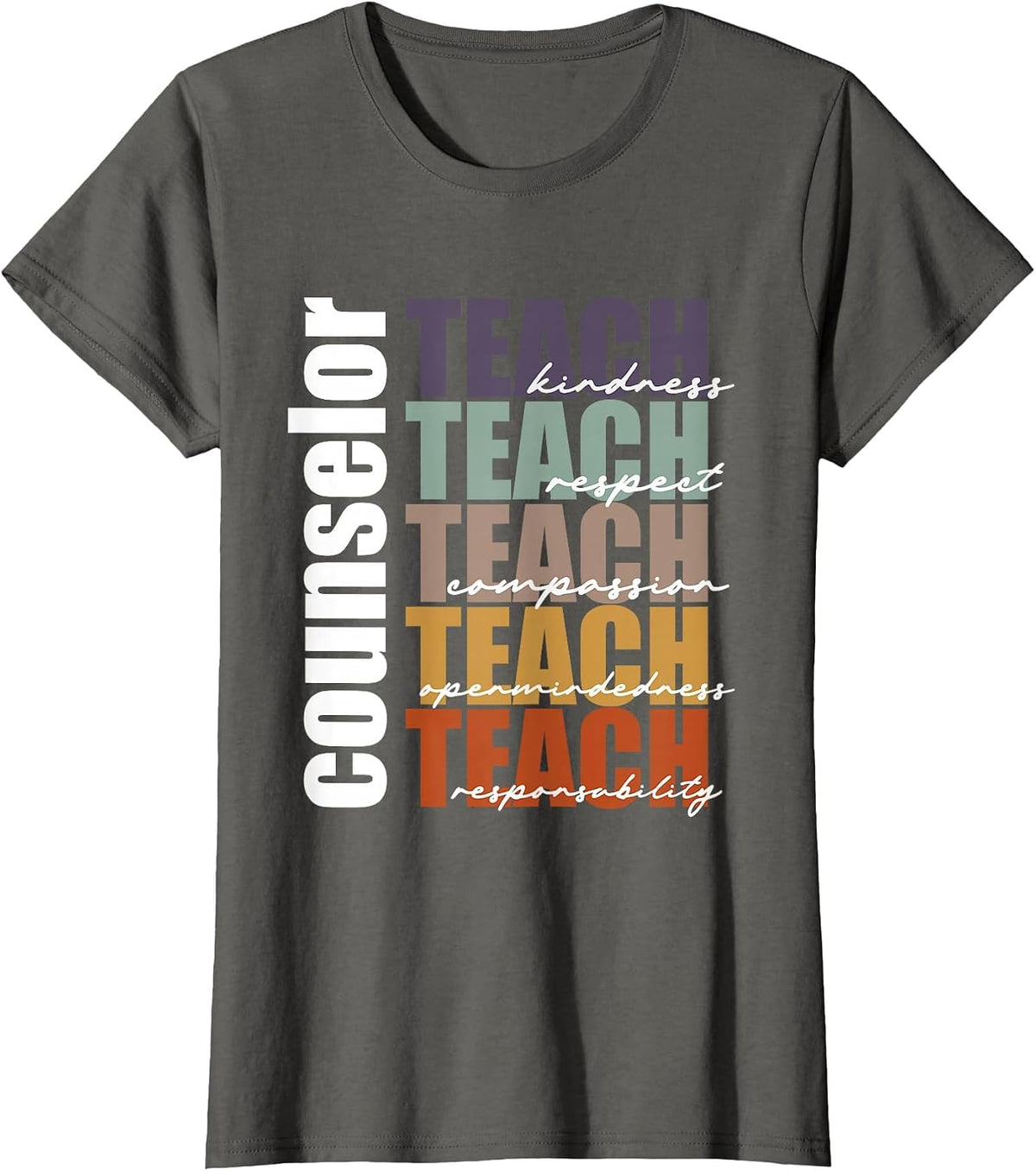 Counselor Teach Counselor School Worker Team Back to School T-Shirt - Asphalt Grey