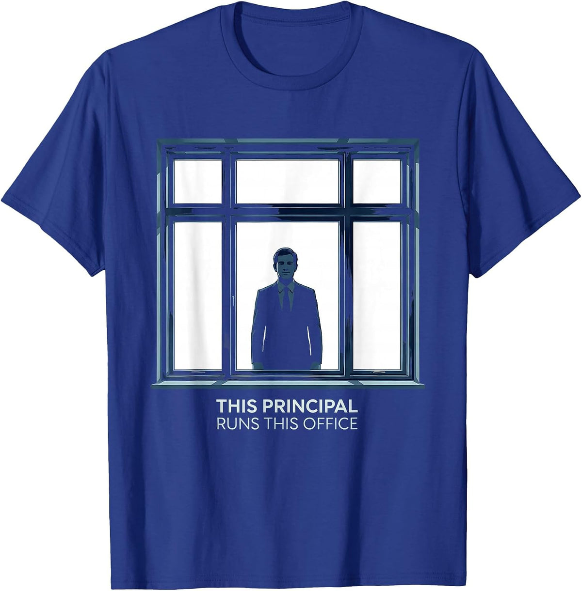 Men's This Principal Runs This Office Funny Principal Appreciation T-Shirt - Royal Blue