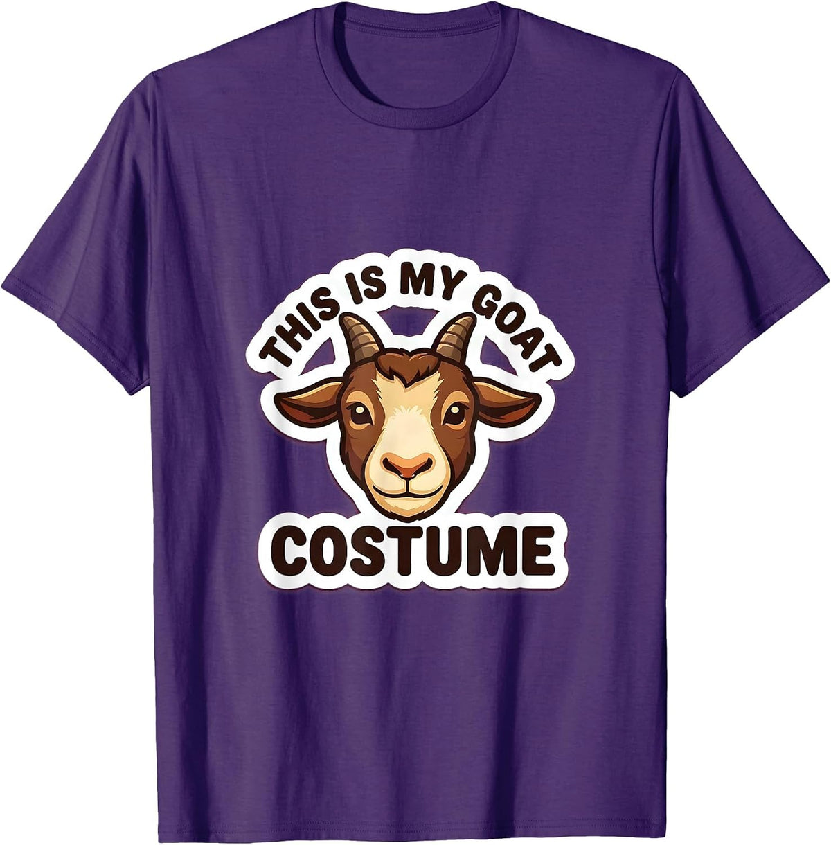 Men's This Is My Goat Costume Cute Kawaii Animal Lover Halloween T-Shirt - Purple