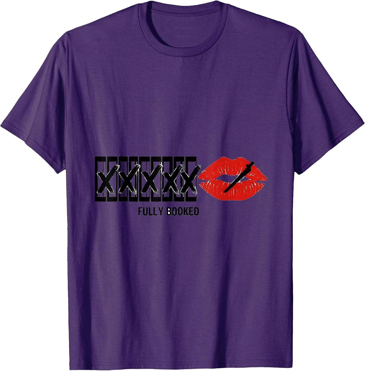 Fully Booked Sexy Glam Lip Barber Hairdresser Gift T-Shirt - Purple