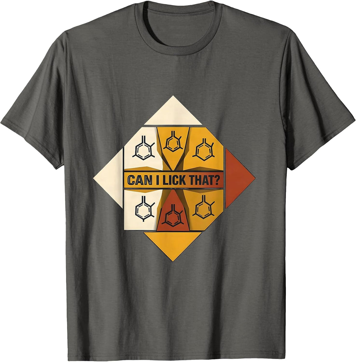 Men's Can I Lick That Funny Periodic Table Science Teacher Humor T-Shirt - Asphalt Grey