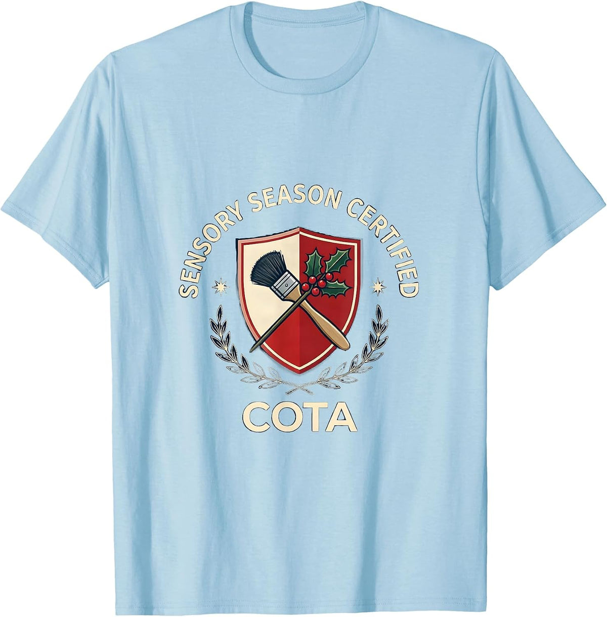 Men's Sensory Season Certified, COTA Occupational Therapist T-Shirt - Baby Blue