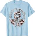 Men's Built on Grit American Pride Graphic Design T-Shirt - Baby Blue