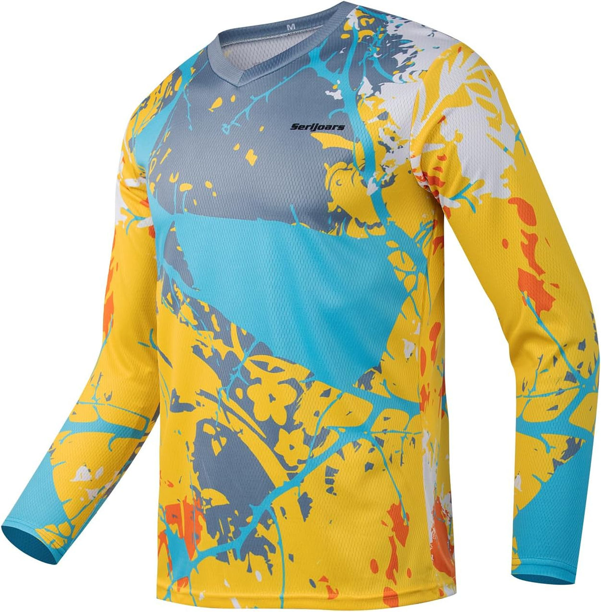 Men's Mountain Bike Jersey, Long Sleeve, Quick Dry, Off-Road Motocross Jersey, Downhill & Motocross Shirts - Hmlt029