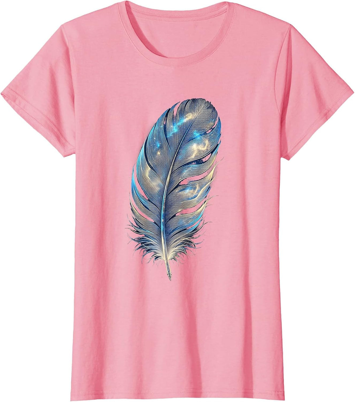 Women's Dyslexia Awareness Feather Illustration T-Shirt - Pink