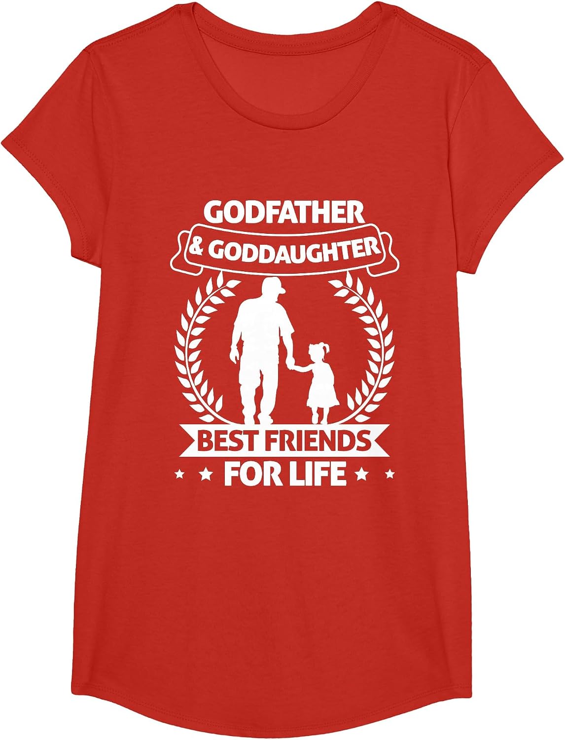 Godfather and Goddaughter Matching Best Friends T-Shirt - Girls Red