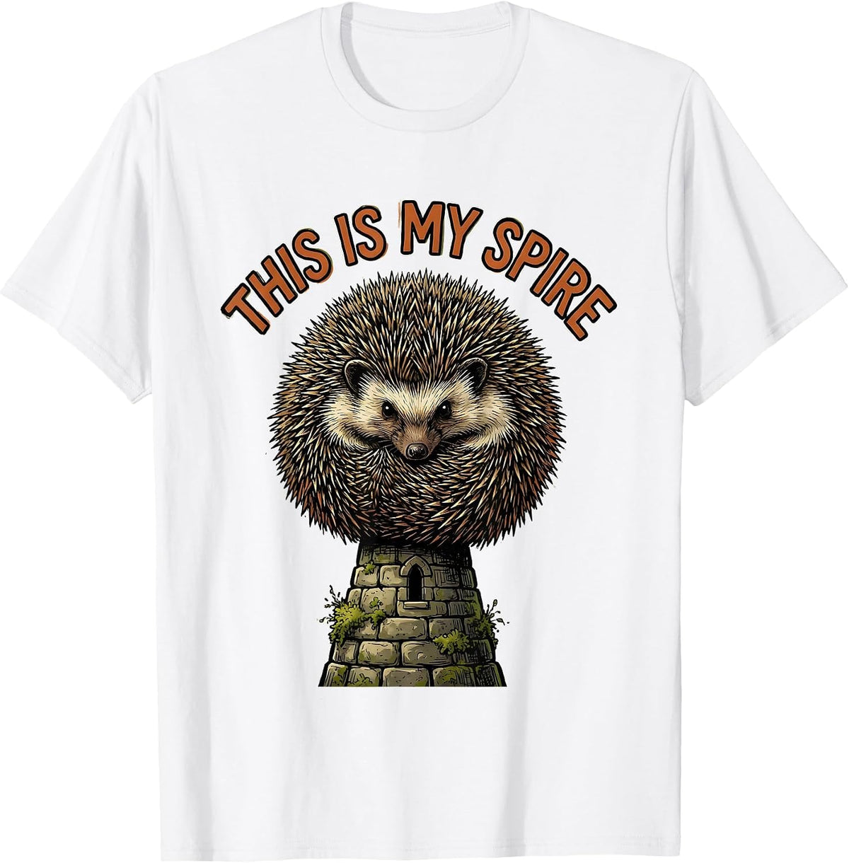 Men's This Is My Spire Quirky Hedgehog Lover Humor Kids Women T-Shirt - White