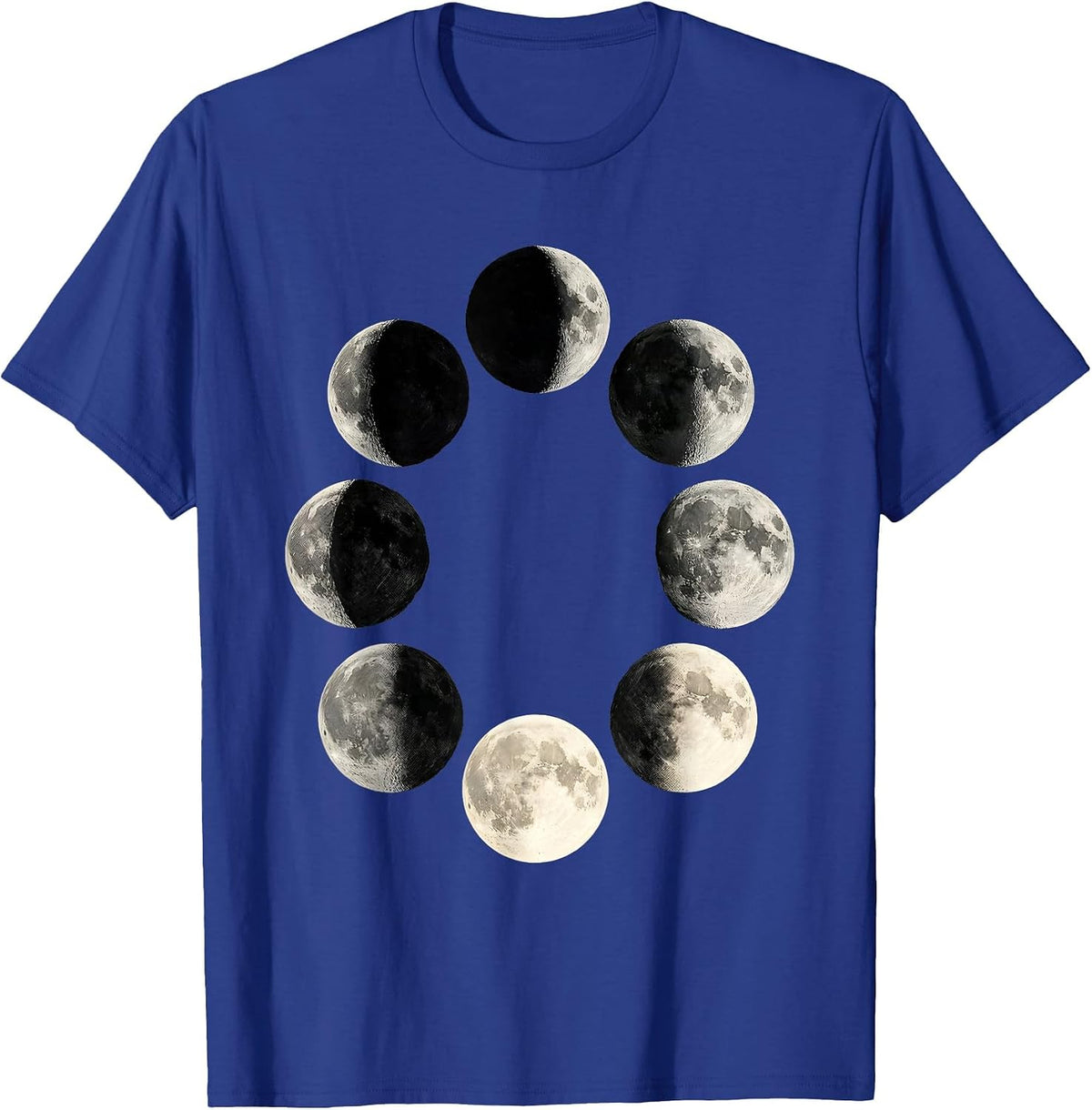 Men's Lunar Phase Cycle Astronomy Graphic Science Teacher T-Shirt - Royal Blue