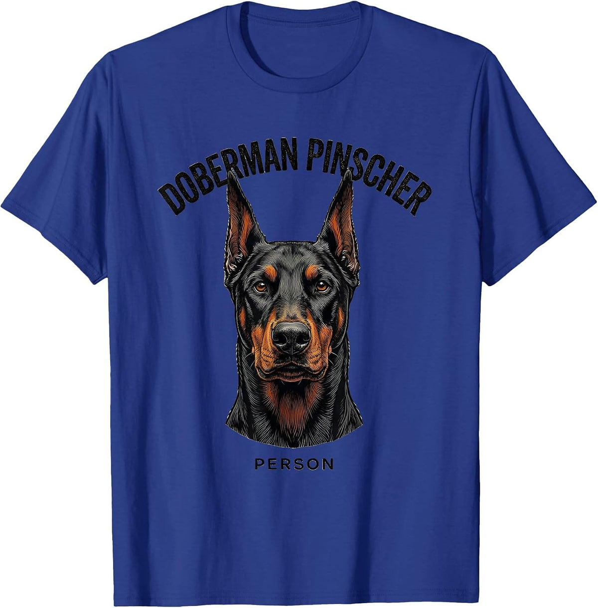 Men's Doberman Pinscher Person Vintage Dog Lover Heritage T-Shirt - Royal Blue