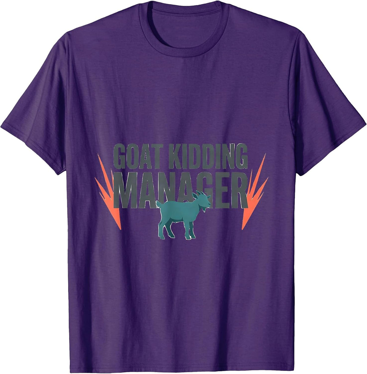 Men's Goat Kidding Manager Funny Goat Owner Farmer Humor T-Shirt - Purple