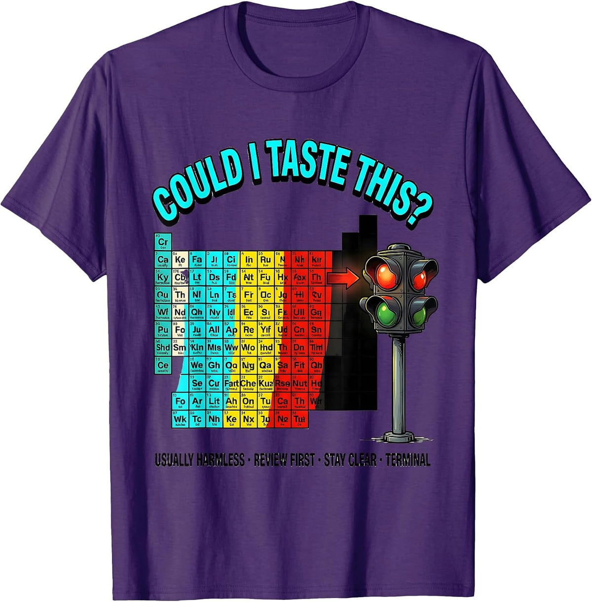 Men's Could I Taste This Funny Periodic Table Science Teacher T-Shirt - Purple