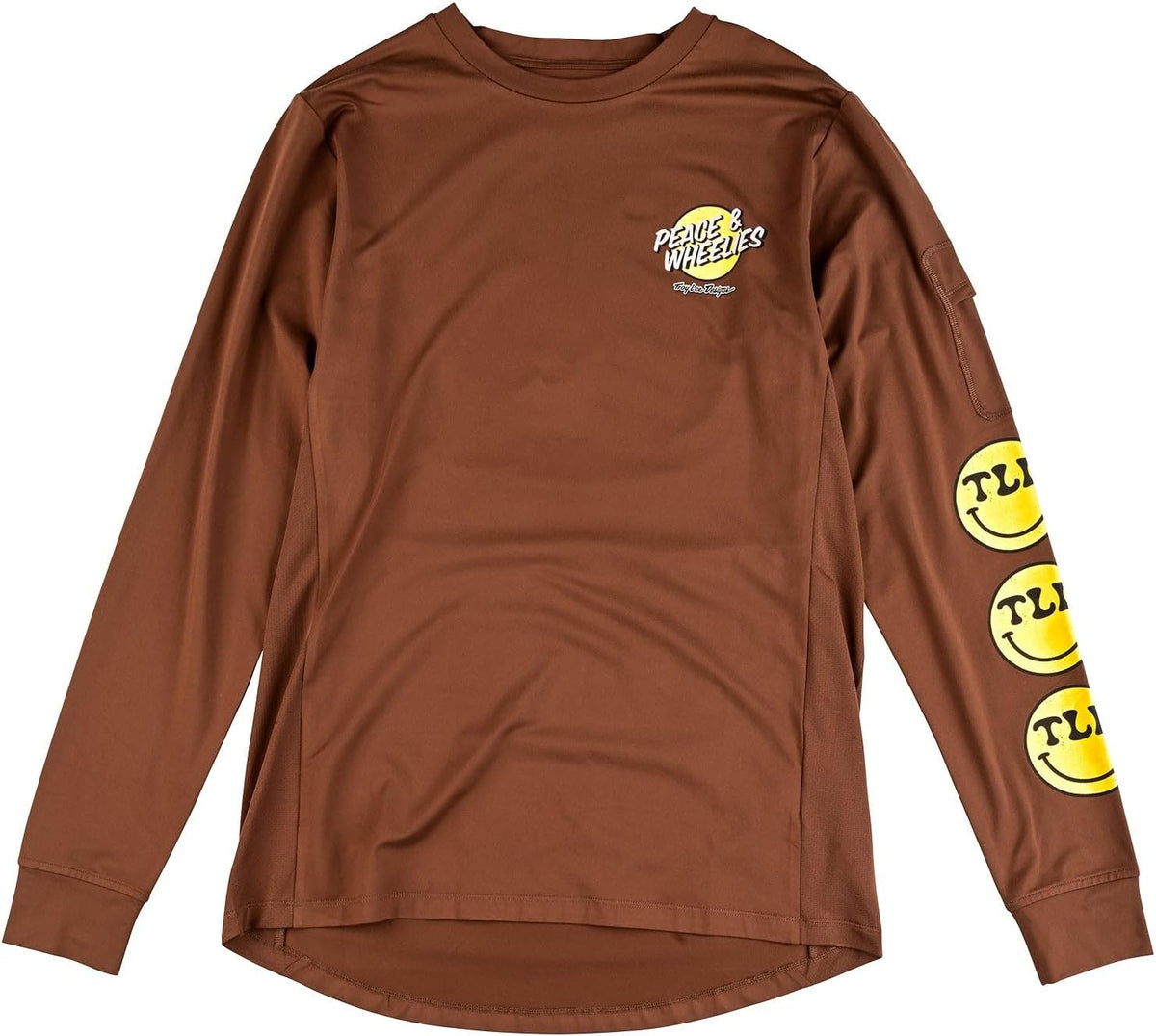 Troy Lee Designs Ruckus Ride Long Sleeve Tee - Wheelies Chocolate
