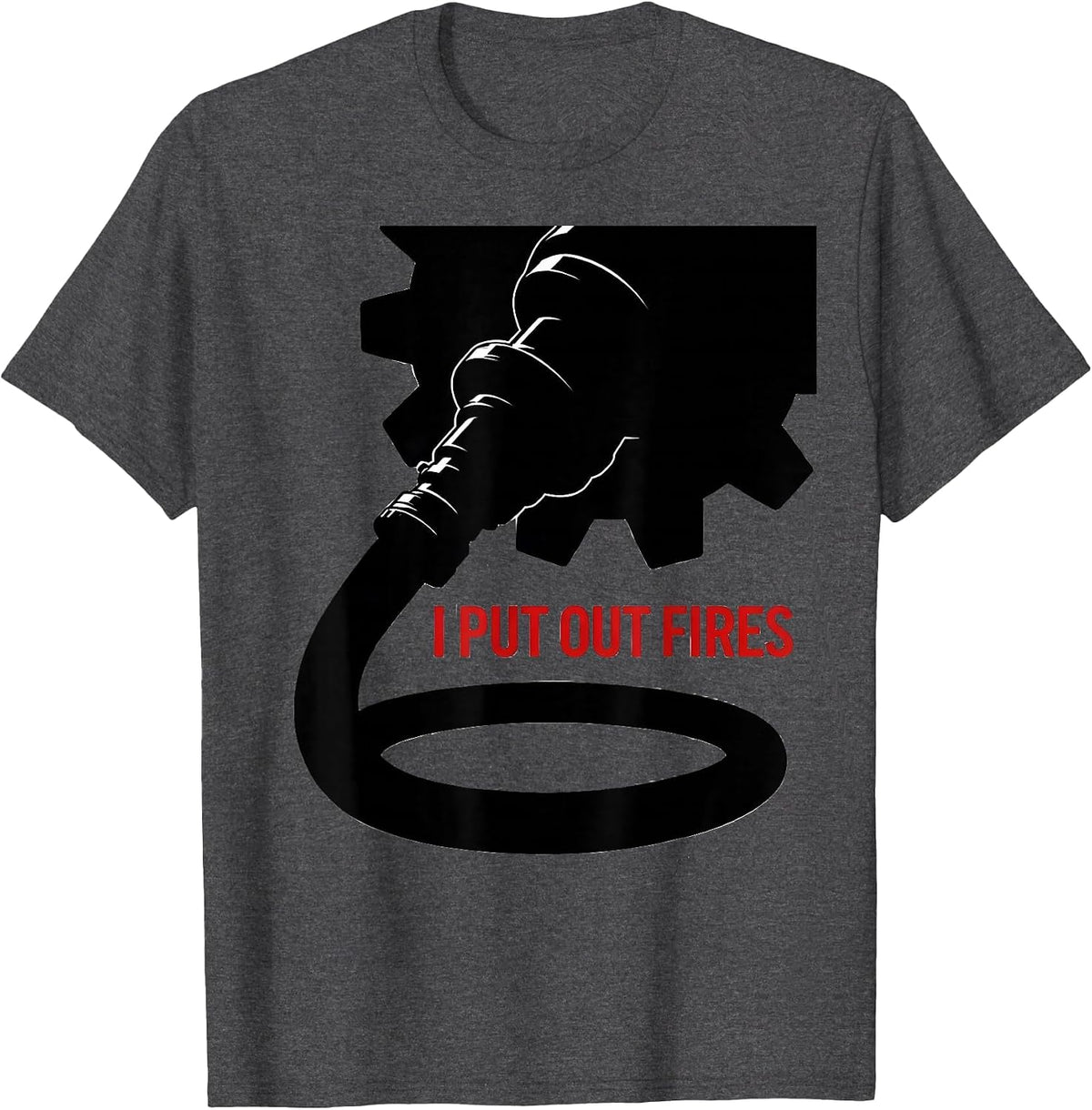 Men's I Put Out Fires Cute Toddler Firefighter Kids Birthday T-Shirt - Dark Heather Grey