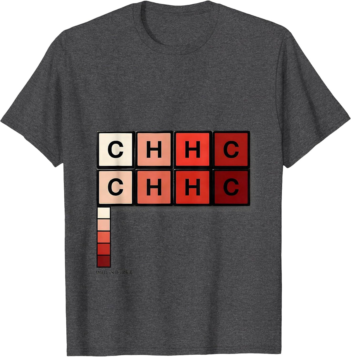 May I Lick The Table Funny Periodic Table Science Teacher T-Shirt - Dark Heather Grey