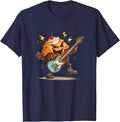 Muffin Rock with Cherry and Electric Guitar Costume T-Shirt - Navy Blue