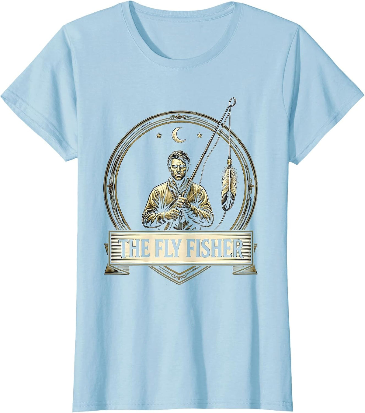 The Fly Fisher Funny Tarot Card Angler Fishing Humor T-Shirt - Baby Blue