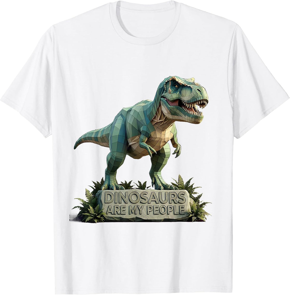 Men's Dinosaurs Are My People Dino Lover Design T-Shirt - White